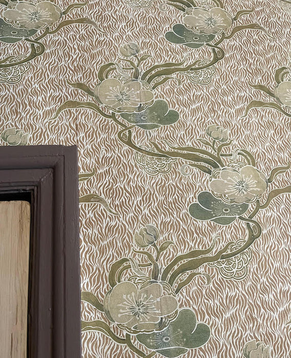 Nouveau Blossom - Gold - Wallpaper