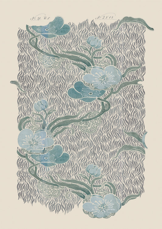 No.041 - Nouveau Indigo - Vintage Archive Poster Prints