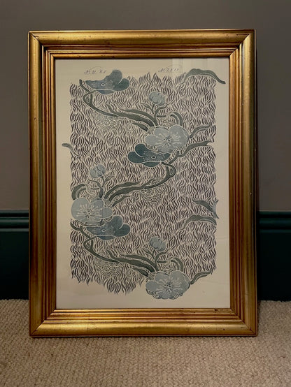 Vintage Framed Nouveau Indigo