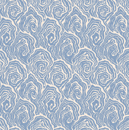 oyster vintage wallpaper in colourway blue foam 