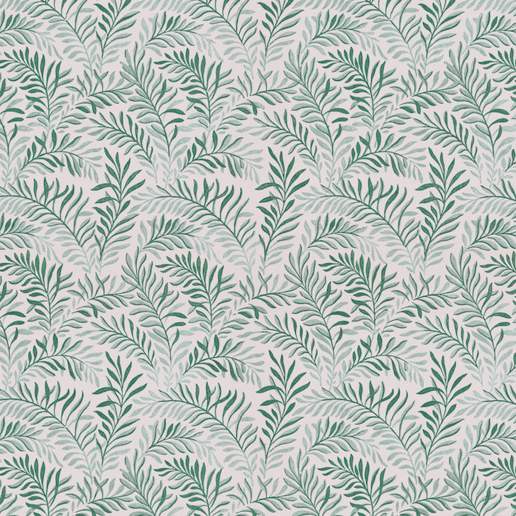 peace vintage wallpaper in colourway green