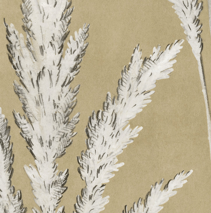 pampas vintage wallpaper in colourway gold