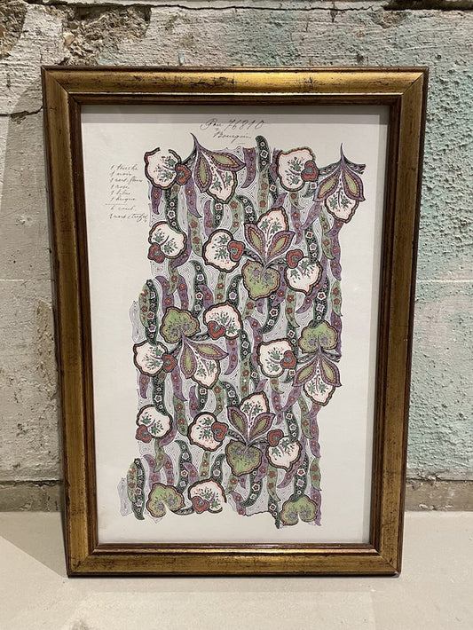 Vintage Framed Psychedelic Orchids