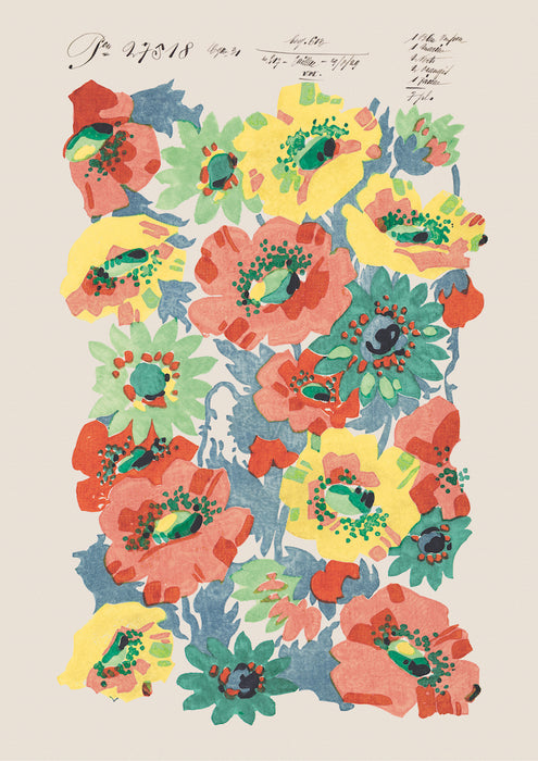 No.076 - Summer Poppies II - Vintage Archive Poster Prints