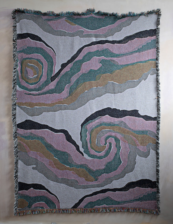 Swirls woven blanket