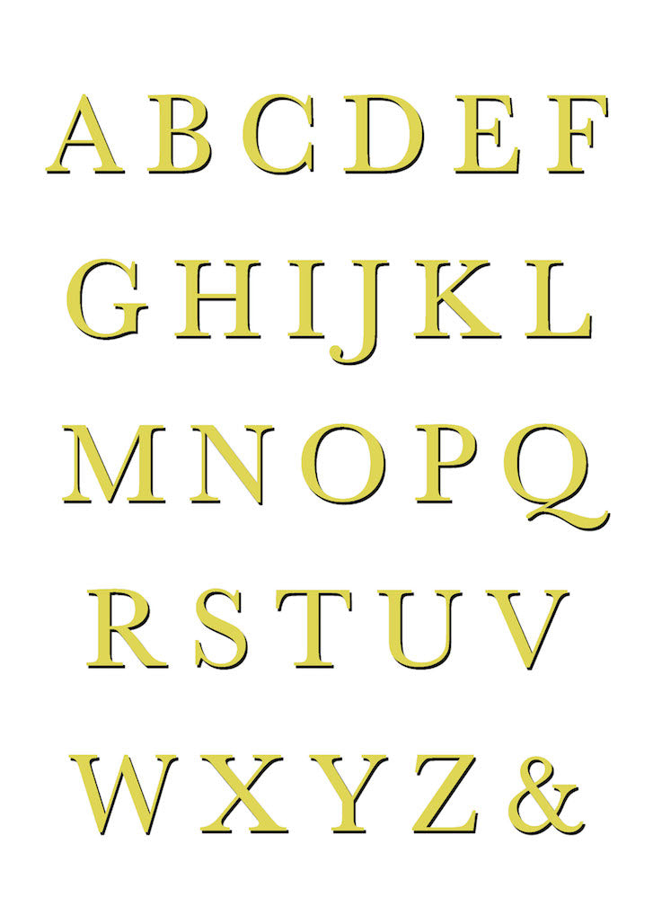 safari cutout alphabet print - bespoke - alphabet choice