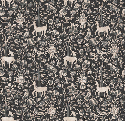 mon seul desir vintage wallpaper - colourway in ink