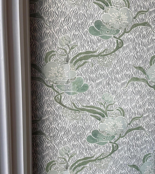 Nouveau Blossom - Verte - Wallpaper