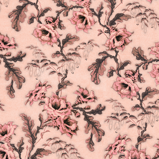 Secret garden vintage wallpaper in colourway rose