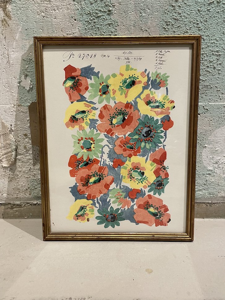 Vintage Framed Summer Poppies II